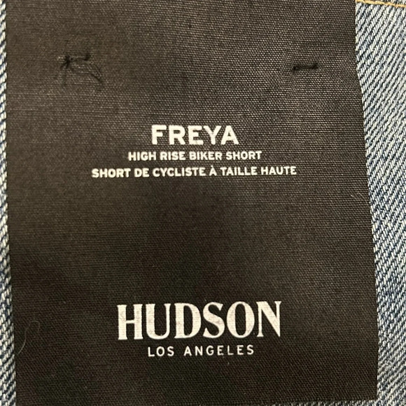 HUDSON Women’s Freya High-Rise Raw Hem Denim Biker Shorts Size 31 NWT - Picture 10 of 10